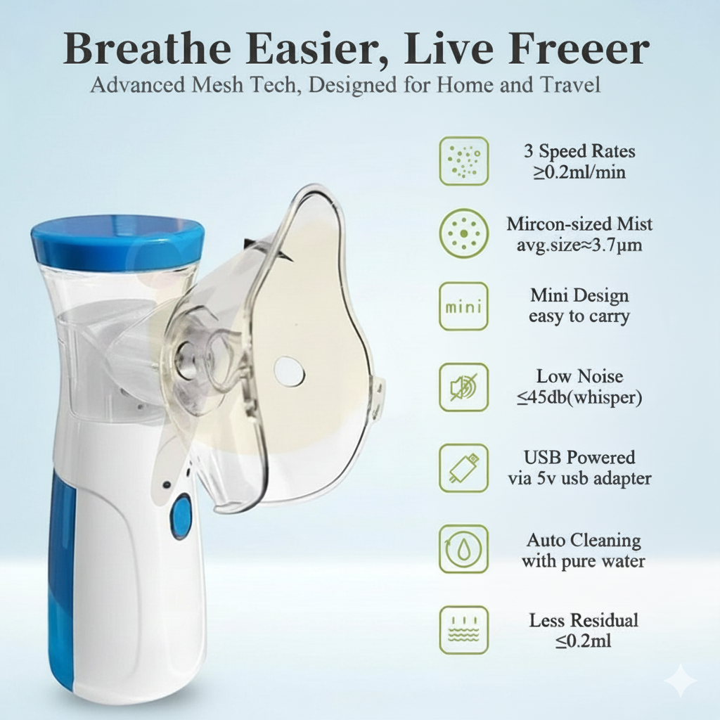 BreathEasy™ Pro - Medical-Grade Portable Nebulizer